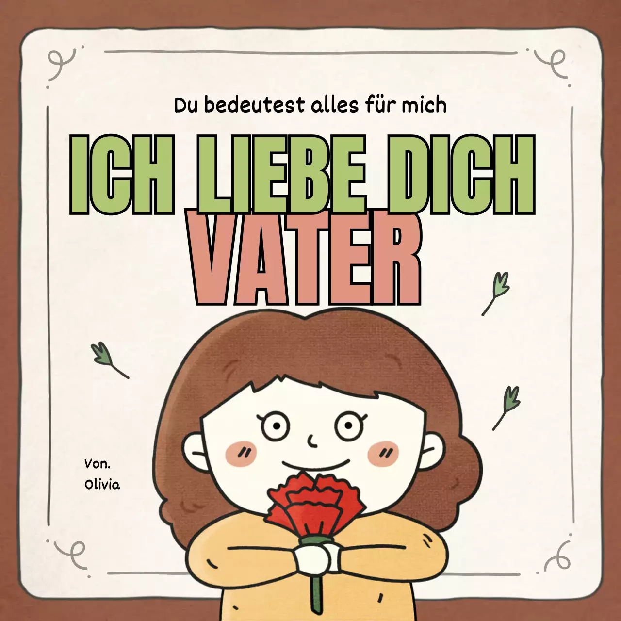 Vintage illustrierte Konzept Muttertag Grüße in gelb und blau