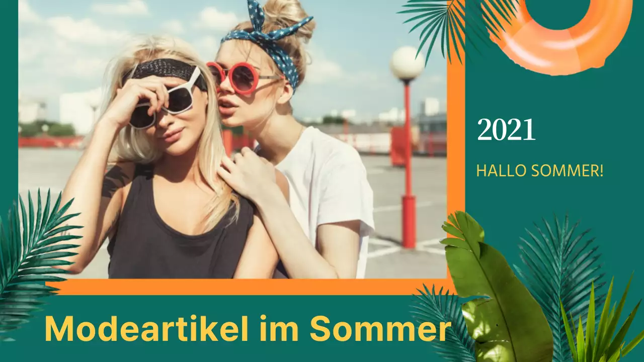 Retro-Sommermode in Gelb und Mint Miniaturansicht