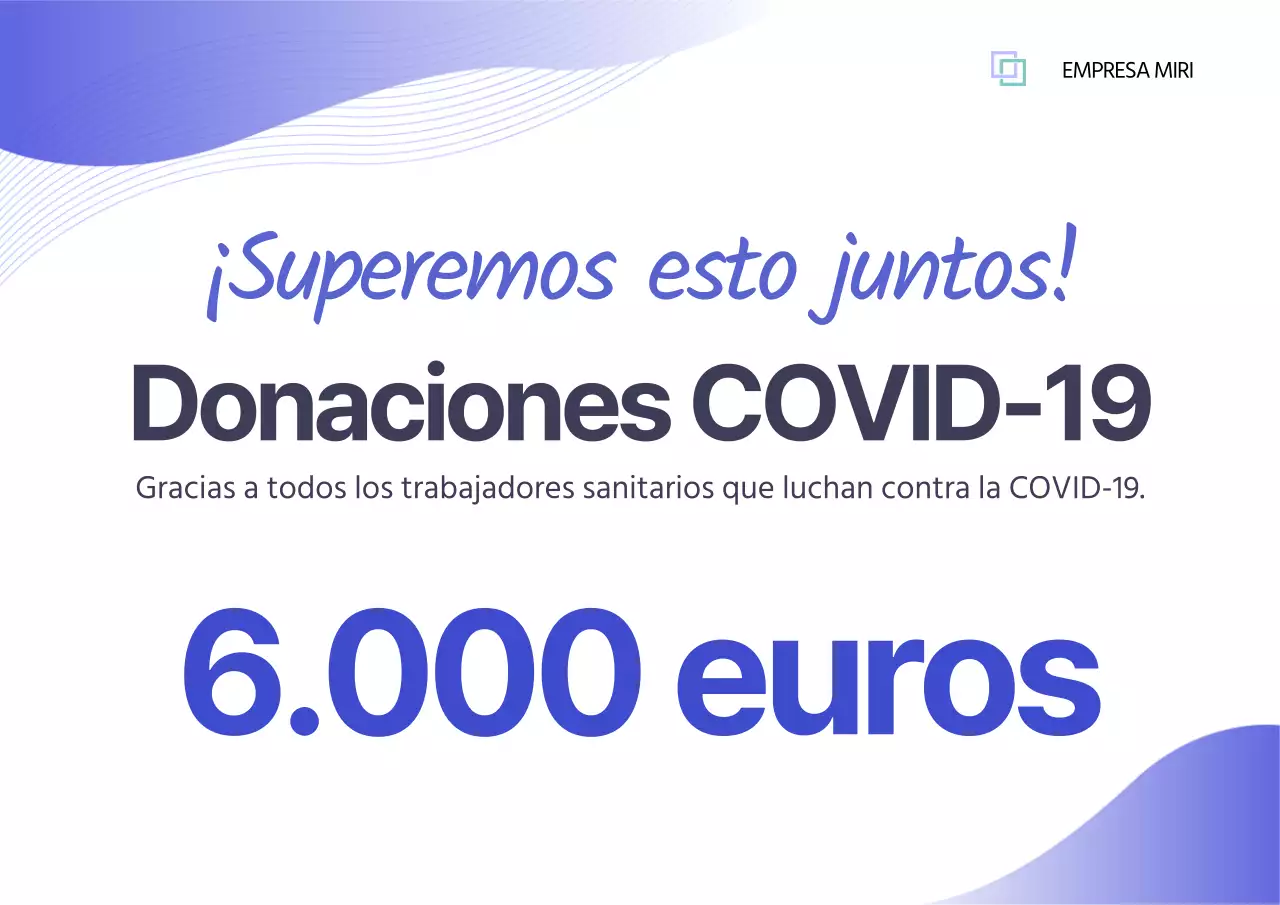 Lista de donaciones sanitarias Purple neat COVID-19