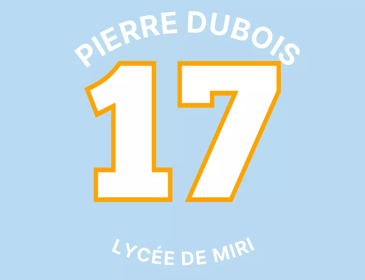 T-shirt bleu ciel pastel de l'équipe de l'école