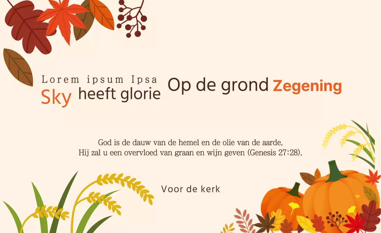 Oranje Herfstdankkerk