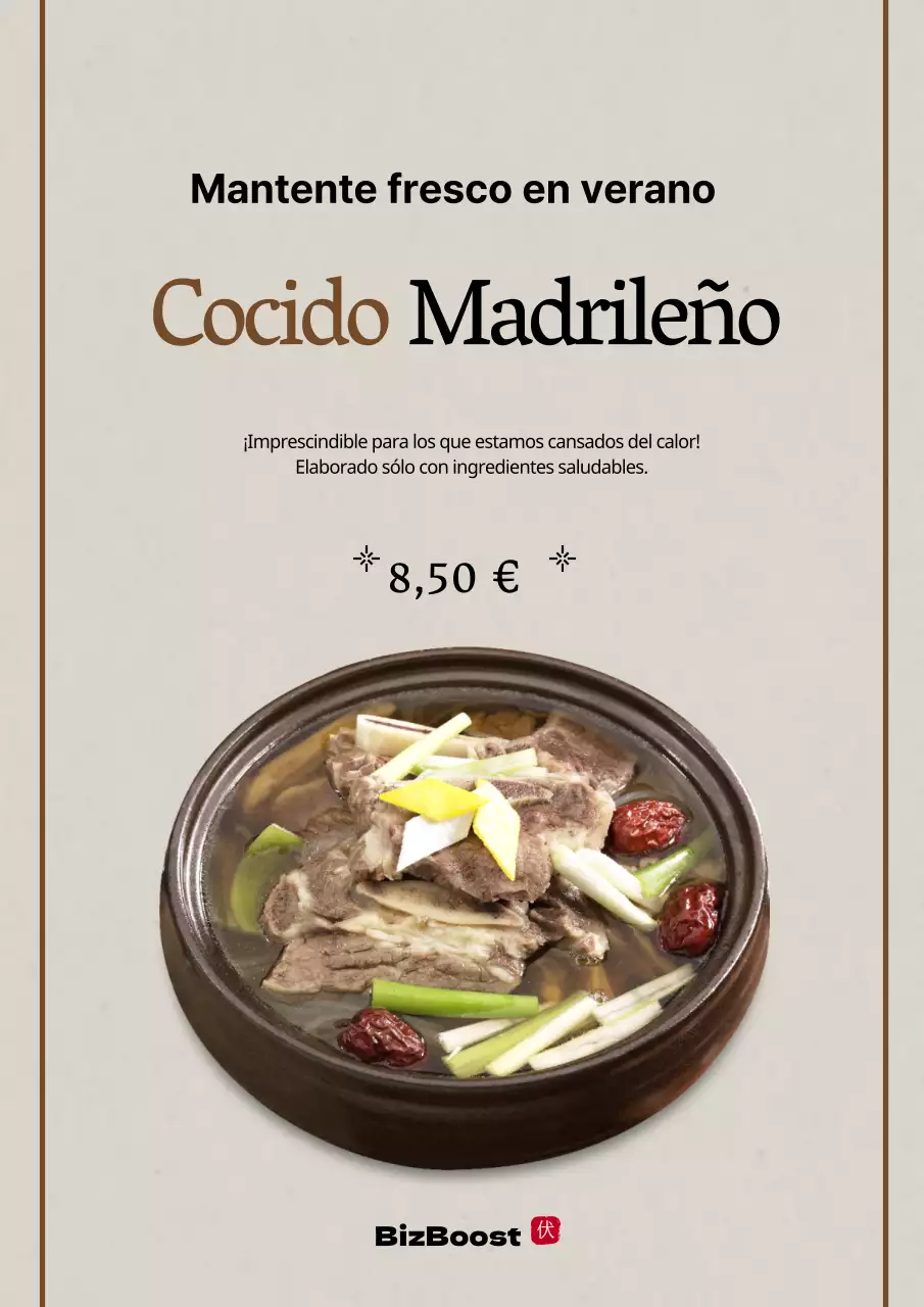 Promocione su menú lanzado con fotos de comida marrón