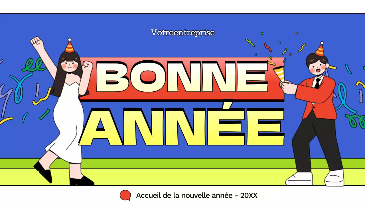 présentation de la bande dessinée bleue pour le nouvel an