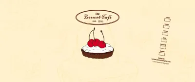 Promoot en informeer cafés met een emotioneel logo in roodbruin en lichtgeel