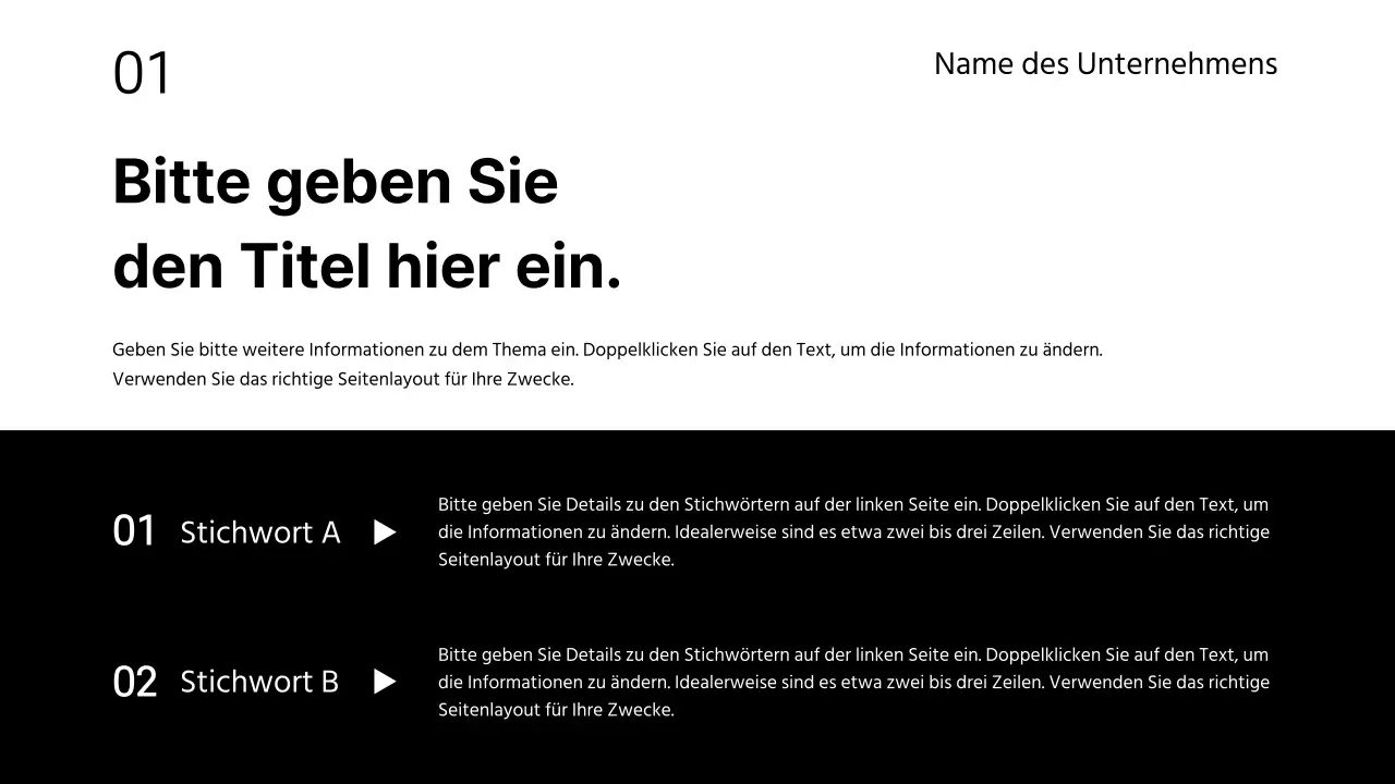 Verkaufspräsentationen für Unternehmen