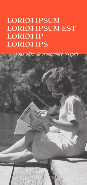 Marchandise sentimentale avec une photo vintage en noir et blanc d'une femme en orange.
