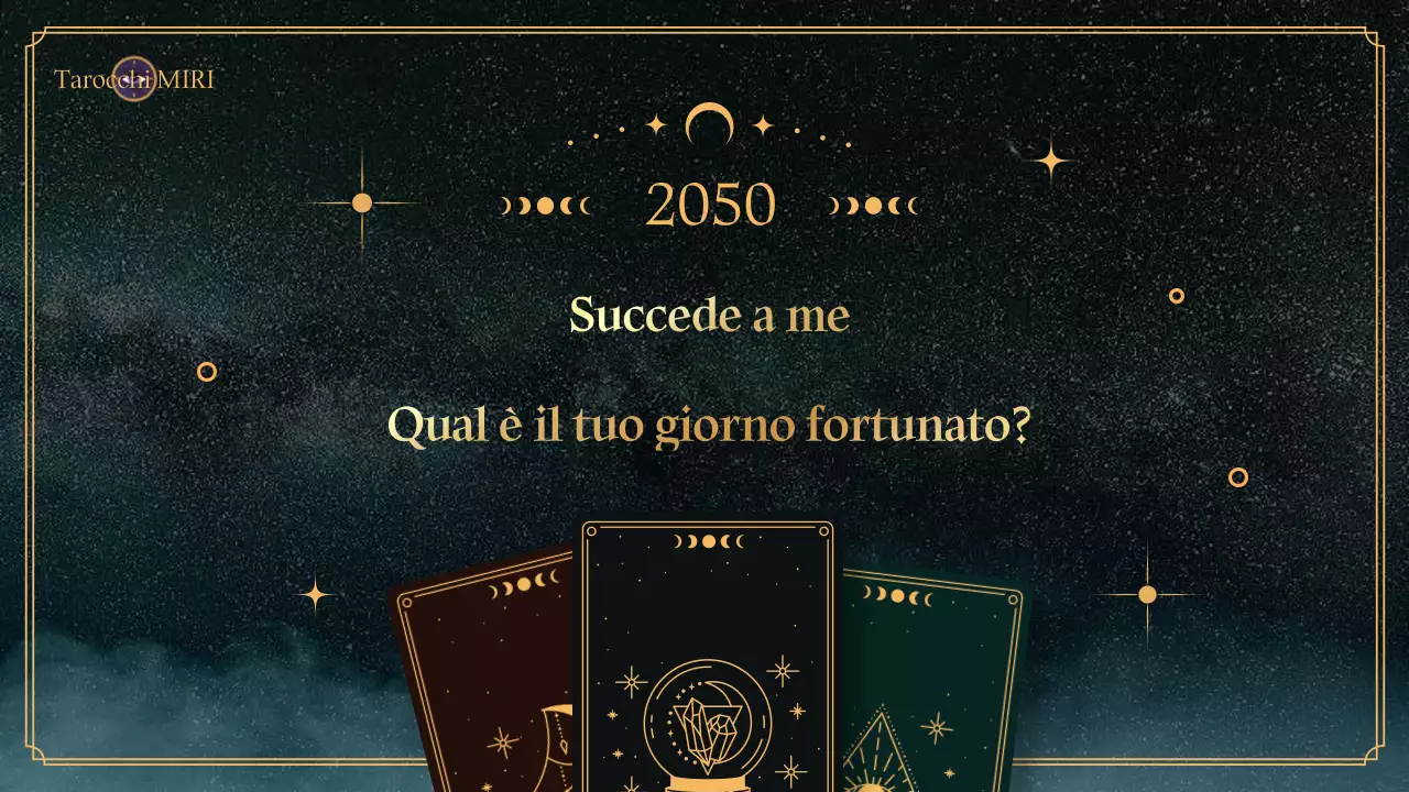 Oroscopo di Capodanno dei Tarocchi con sfondo cosmico turchese