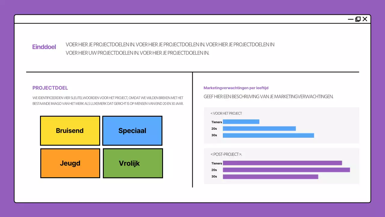 Portfolio met kleurrijke concepten voor computerschermen