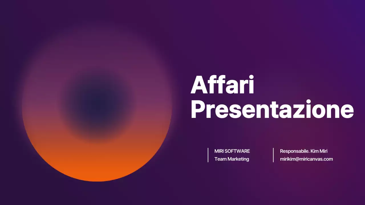 Profilo aziendale con sfumatura viola e arancione