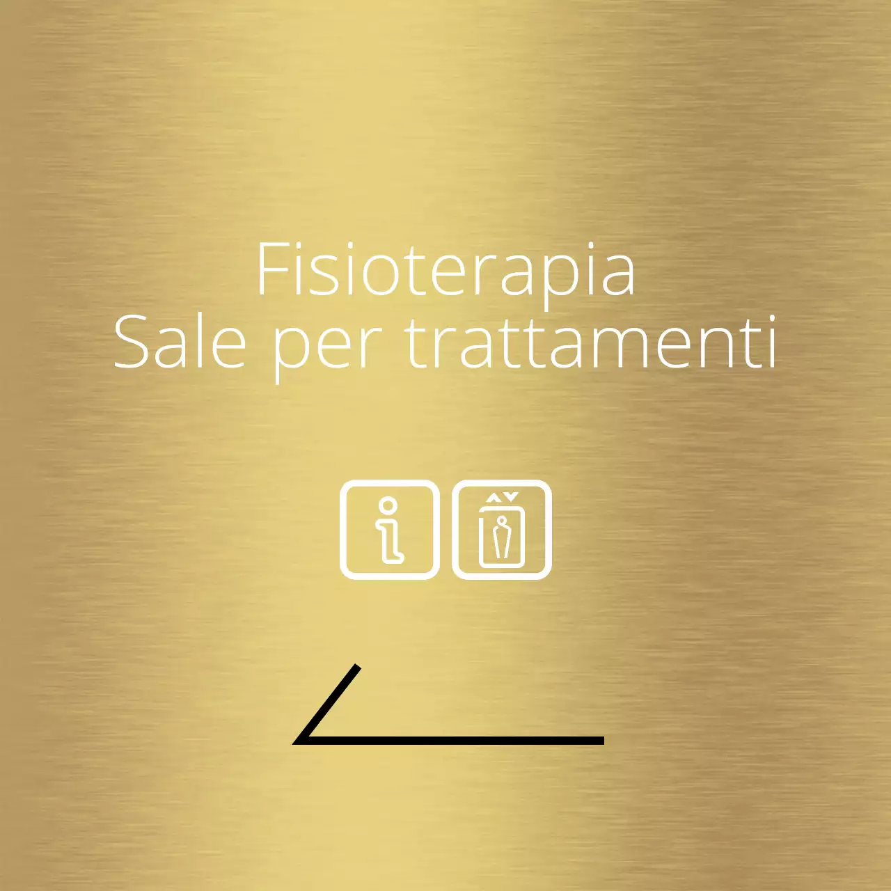 Design semplice della guida ai luoghi con linee bianche e nomi di luoghi ospedalieri