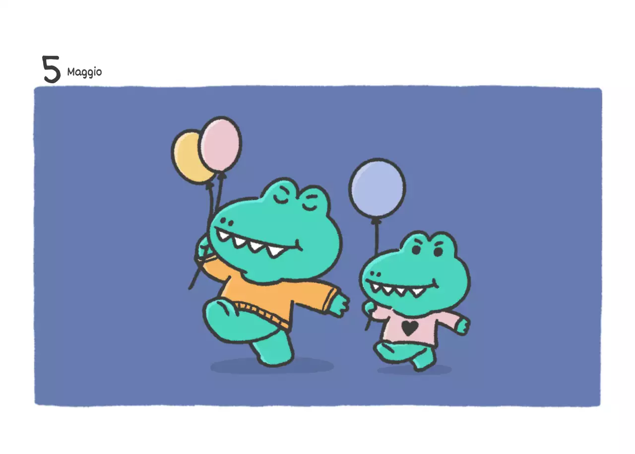 Un calendario con un simpatico concetto di illustrazione di Argo