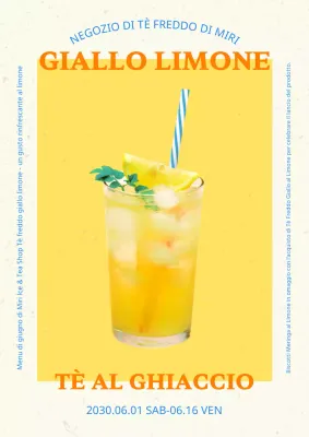Promuovete il vostro nuovo menu con uno schema di colori freschi e gialli