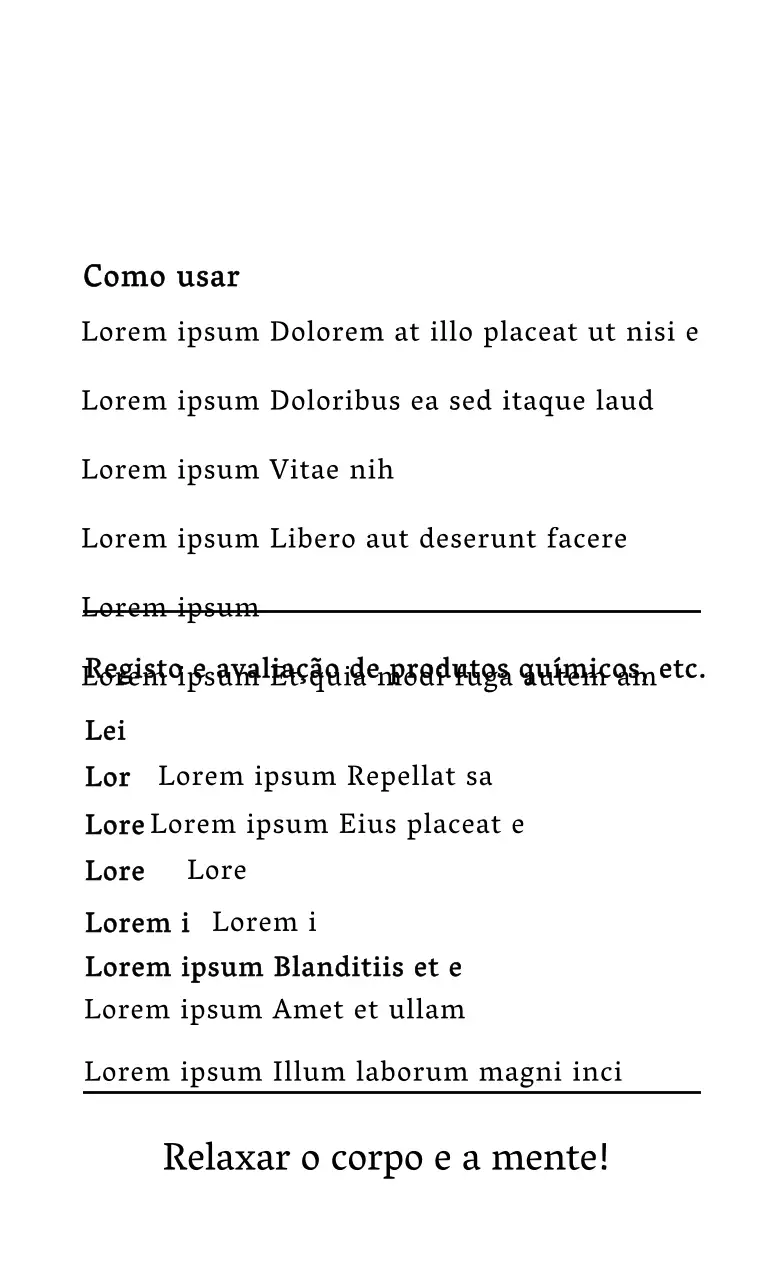 Etiquetas de informação do difusor