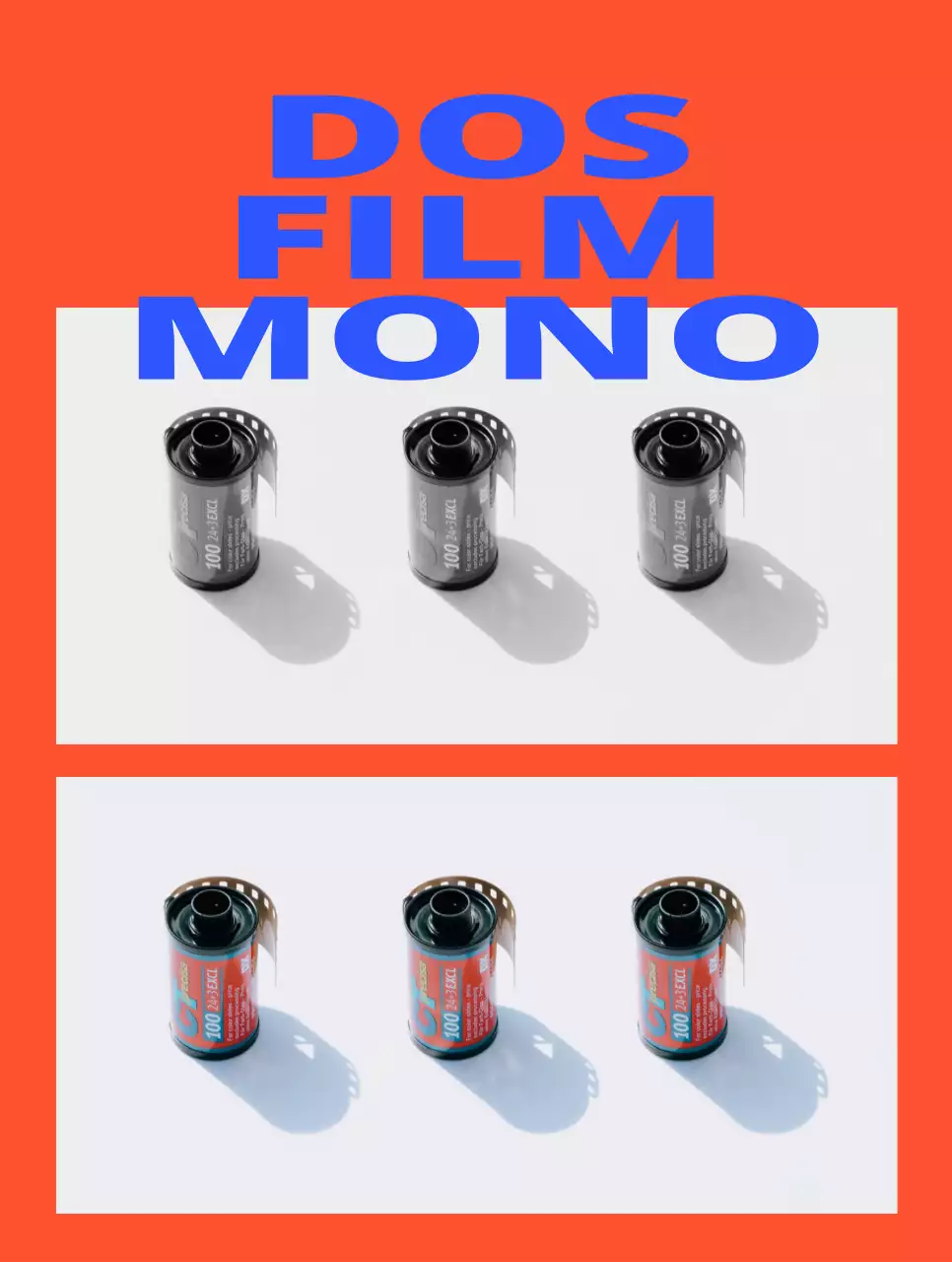 Des marchandises au concept branché avec des cadres et des photos dans des couleurs vives et saturées.