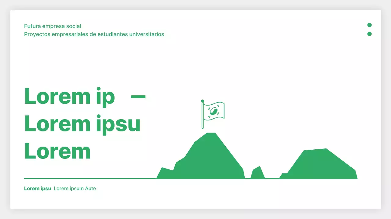 Lanzamiento de proyecto de financiación de startups en blanco y verde