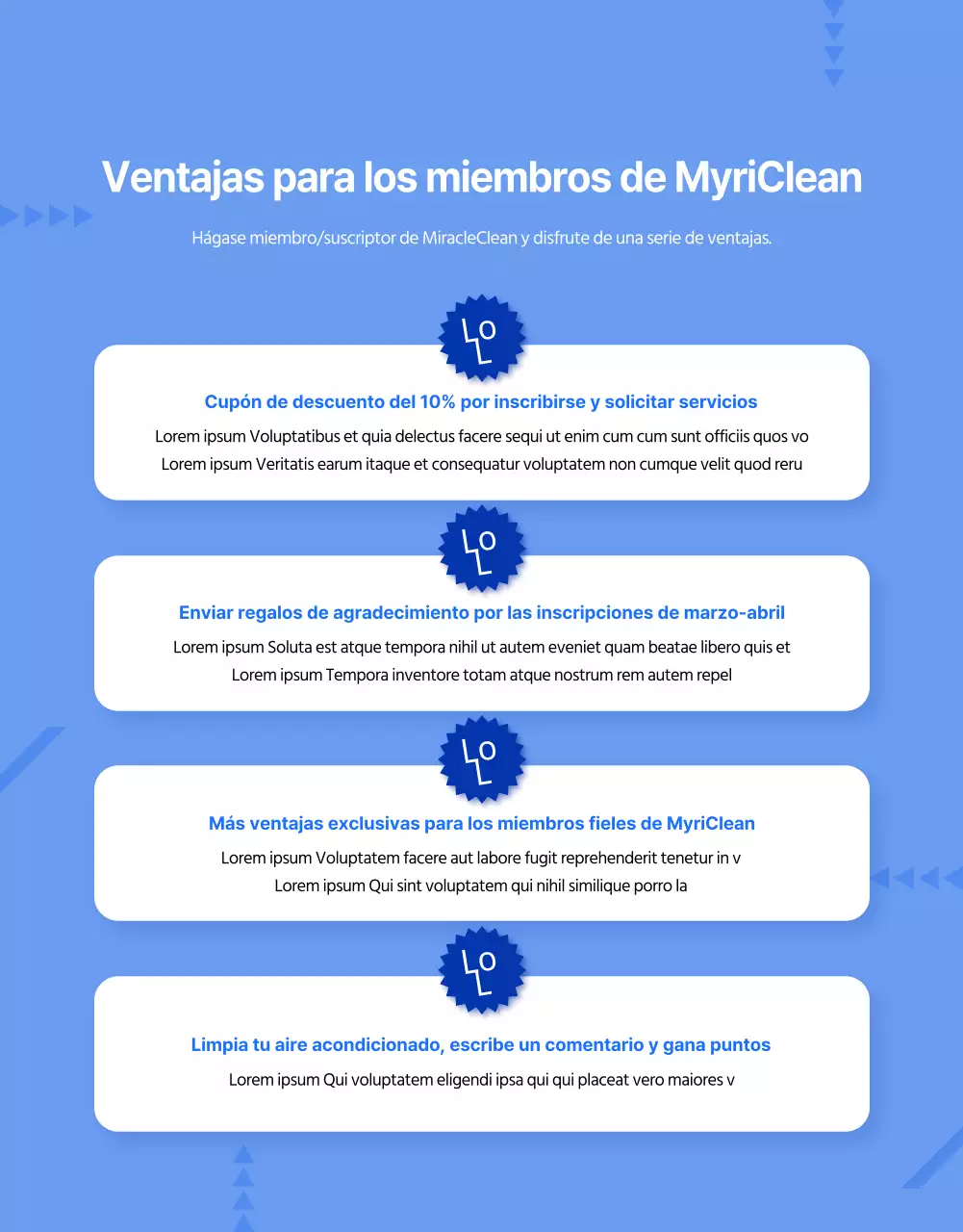 Un sencillo anuncio azul y amarillo para limpiar el aire acondicionado