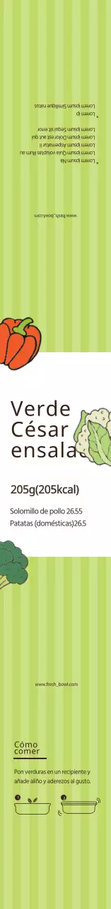 Etiqueta para ensalada Green Illustrated Greenscissors