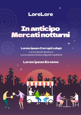 Eventi con paesaggi notturni blu