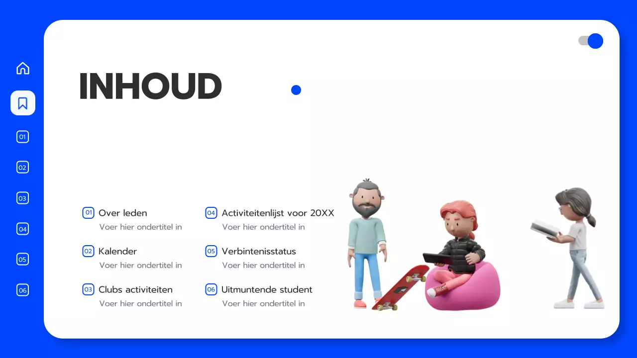 Universitaire convocatie in blauw 3D