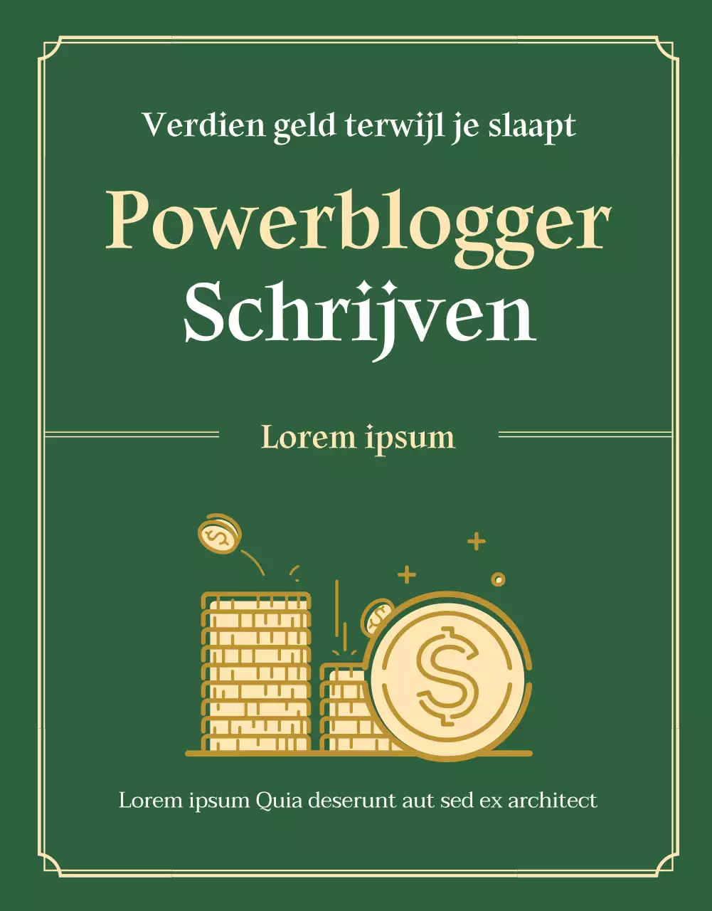 Een schone, groene ebookpagina