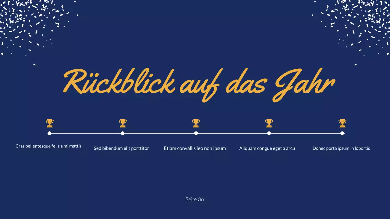 Navy Festliche Neujahrs-Rückblicks-Präsentation