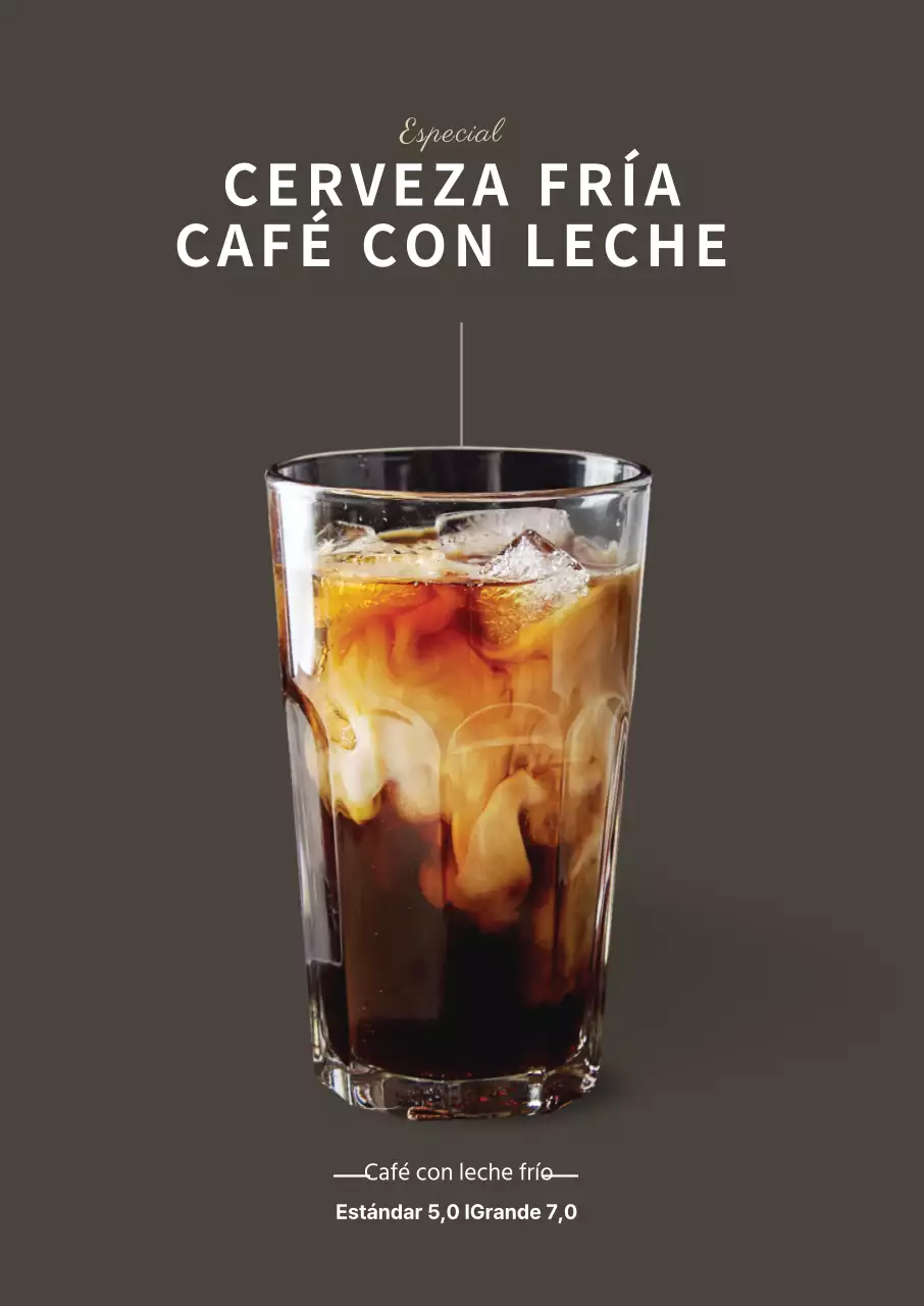 Banner sencillo de color café con leche para cafeterías