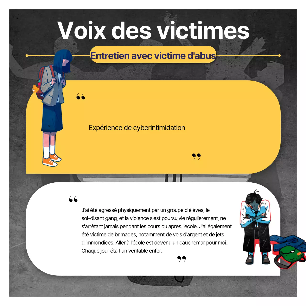 Une campagne d'action sociale avec une touche de bleu