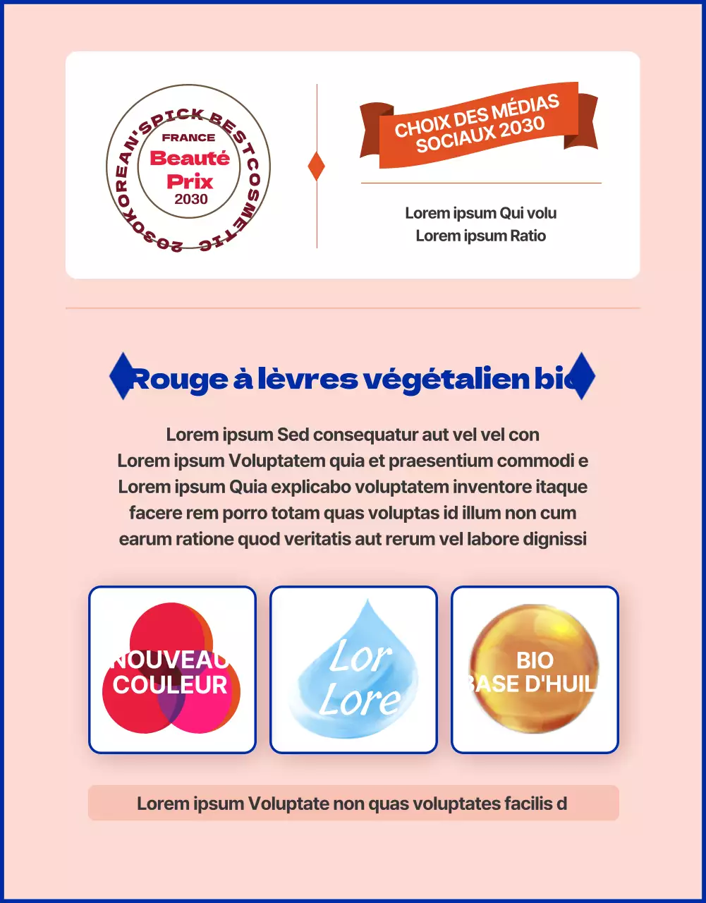 Promouvoir les rouges à lèvres vibrants avec des accents de couleur rose-orange