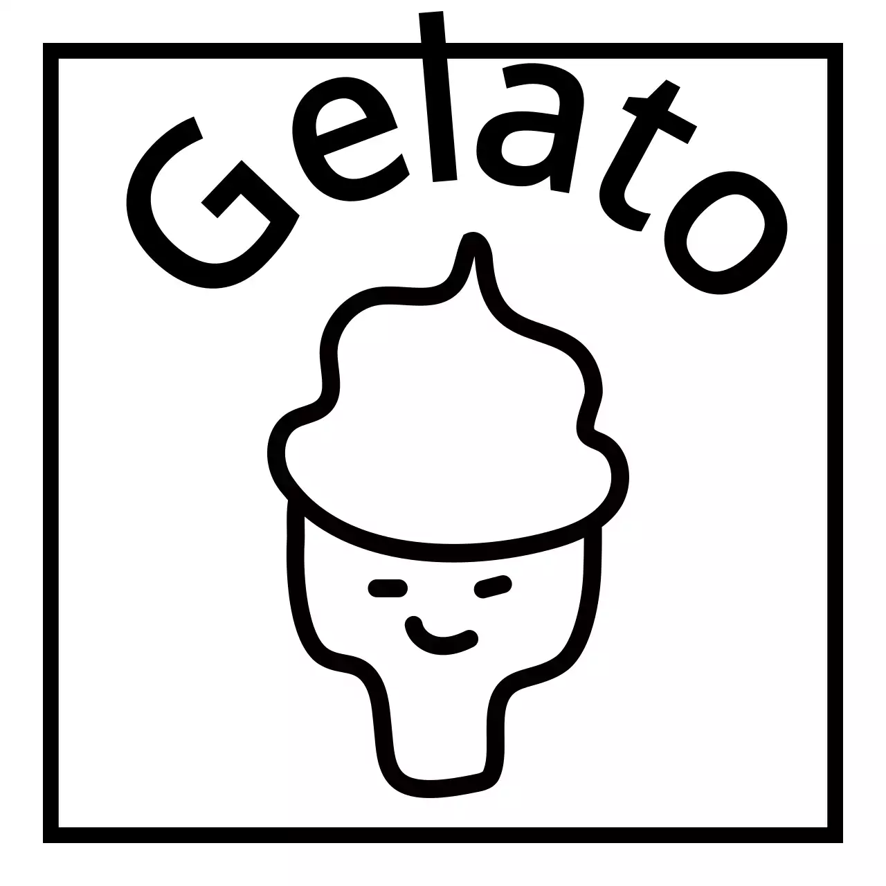 Semplice illustrazione a linee nere di vari oggetti e animali