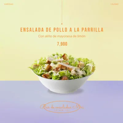 Cuadraditos de ensalada Purple Simple