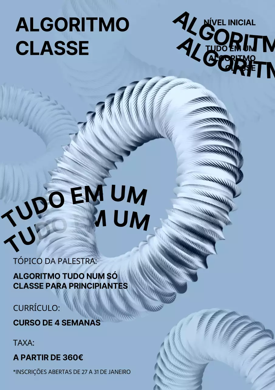 Fundo azul celeste Tutorial de Algoritmos Metálicos para Conceito de Anel 3D