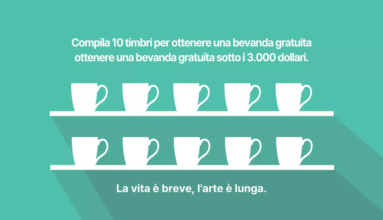 Biglietto da visita per coupon caffè