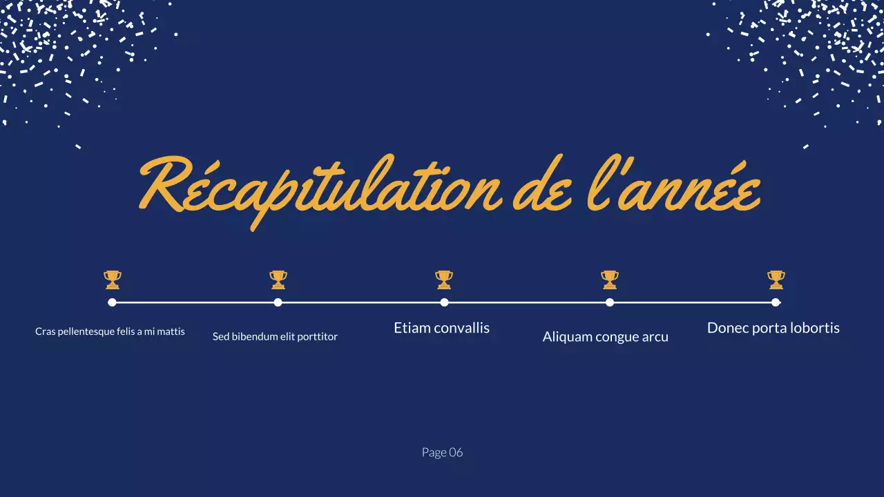 Présentation de la récapitulation des festivités du Nouvel An de la marine