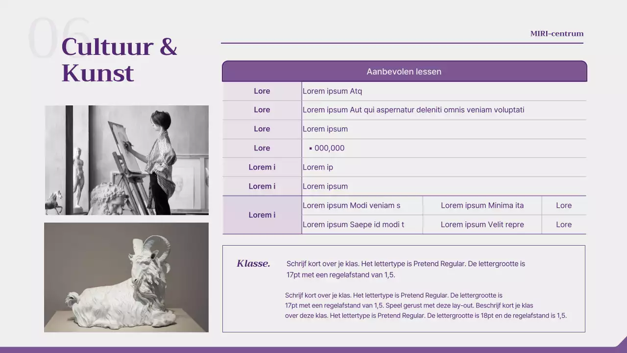 Voorstel voor een eendaagse workshop in paars