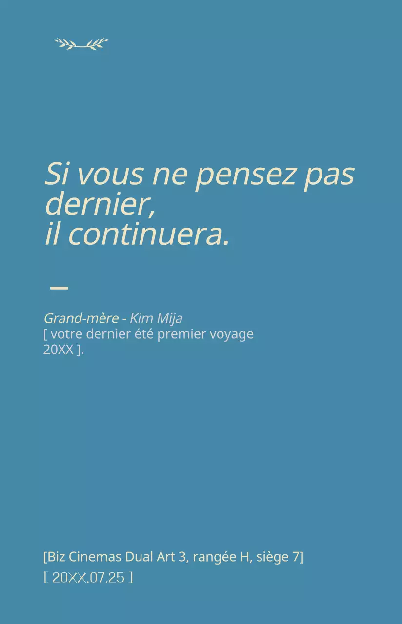 Affiches de films mettant en exergue des citations de films émotionnels dans des couleurs sourdes