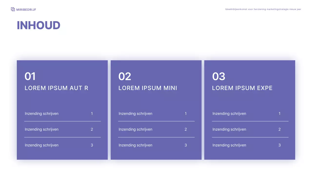 Bedrijfswerkplaats met een strak kleurenschema in bessenpontkleuren