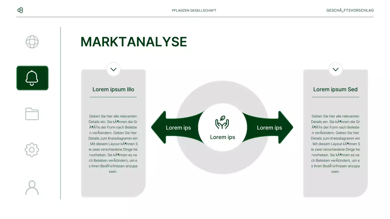 Business Business Vorschlag in weiß und grün natürlichen Blatt Konzept
