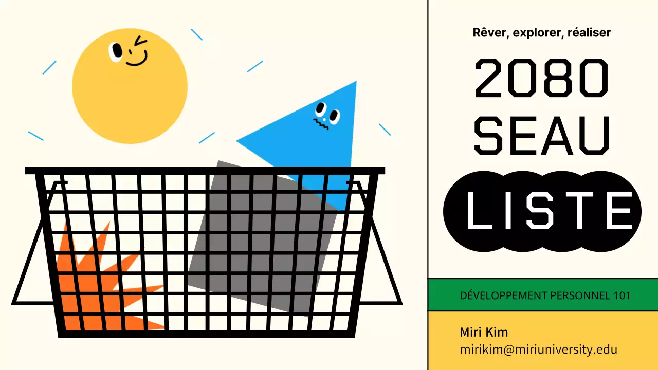 Yellow Colourful Cute Character Illustrations Bucket List