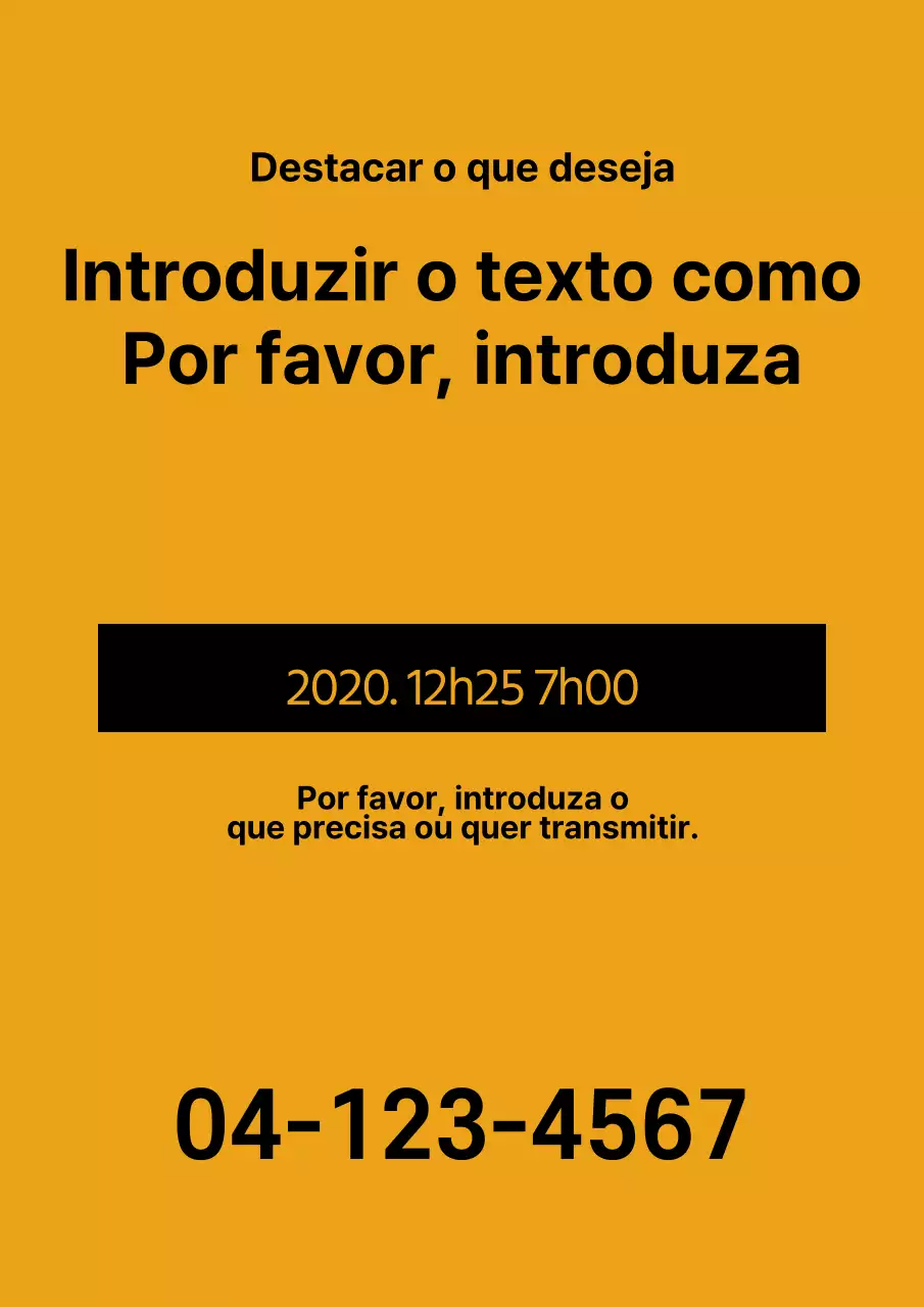 Texto de conteúdo simples a laranja e preto