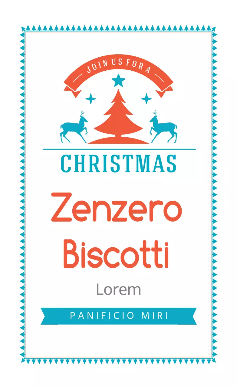 Etichette natalizie illustrate arancione cielo