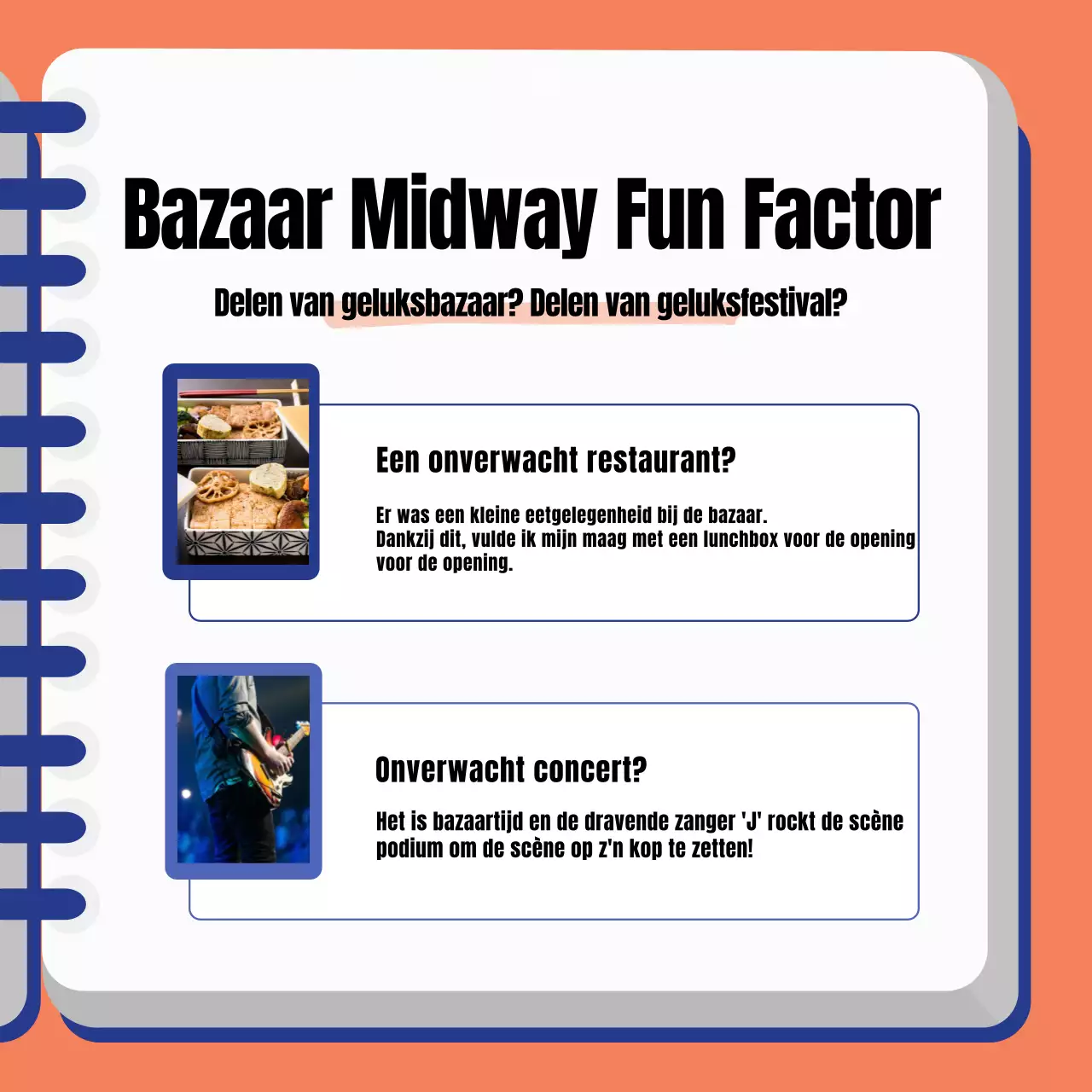 Oranje en blauw evenement bazaar verslag