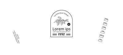 Promuovete e informate il vostro bar con un logo pulito e in bianco e nero.