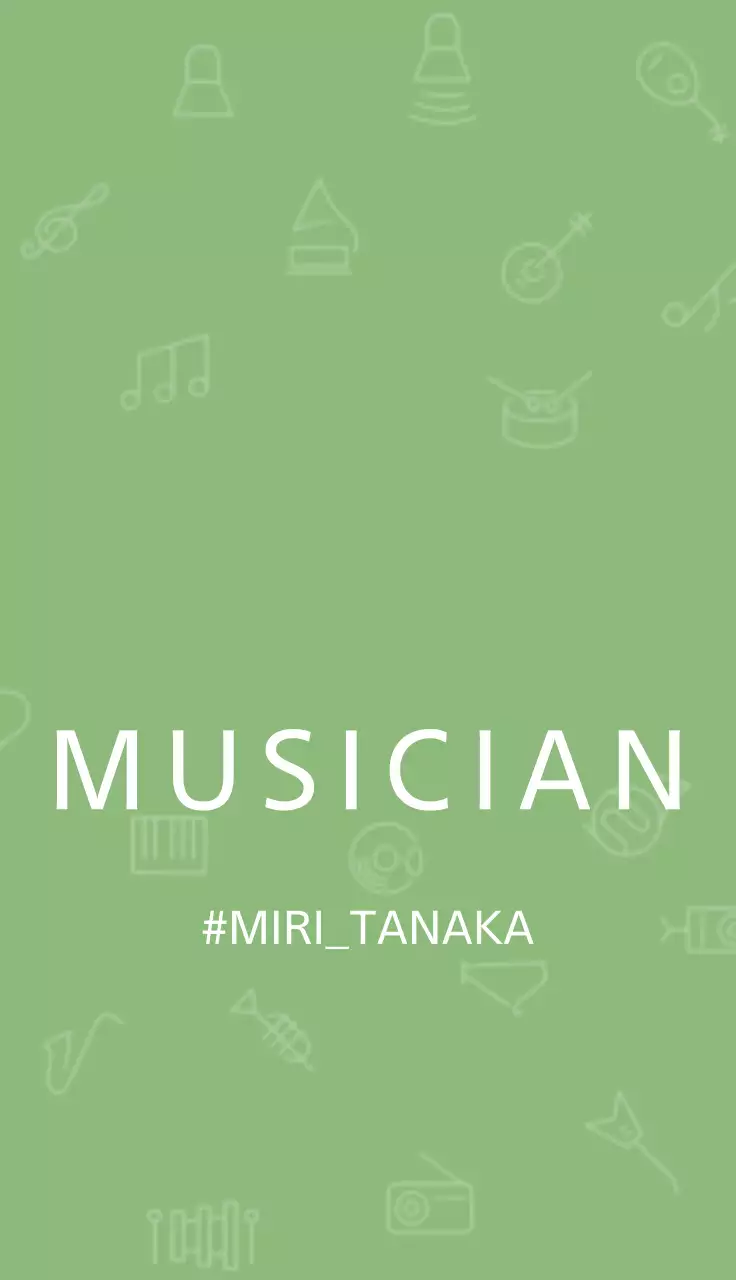 緑 シンプル ミュージシャン 名刺