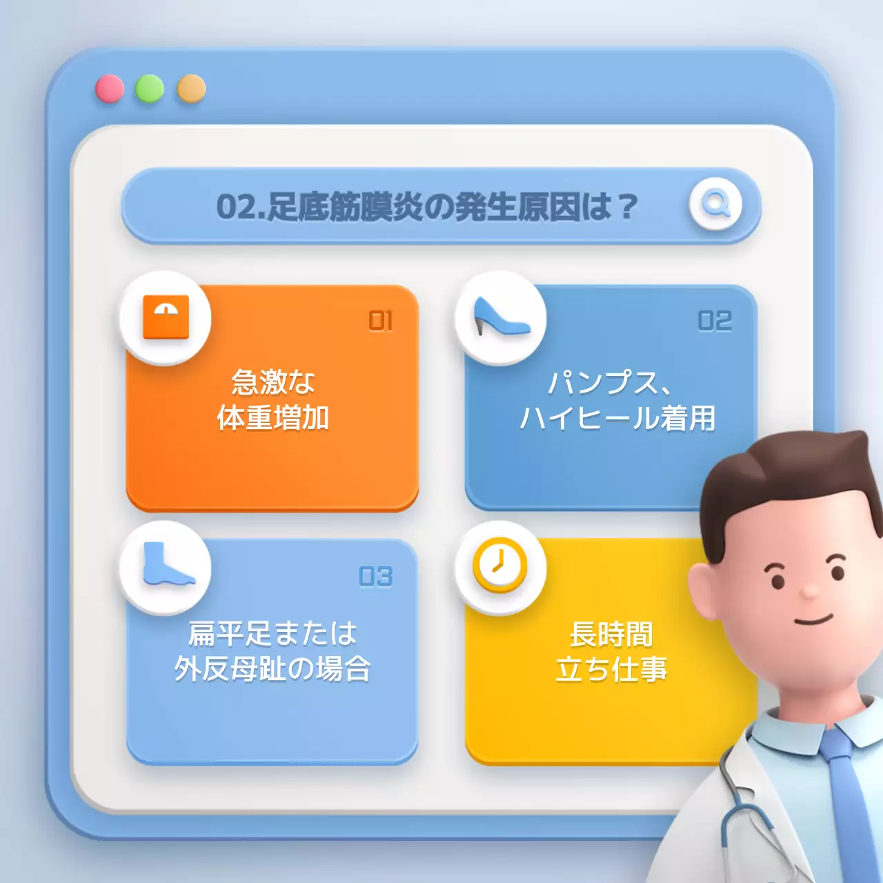 青 シンプル 医療 ドキュメント Instagram カルーセル