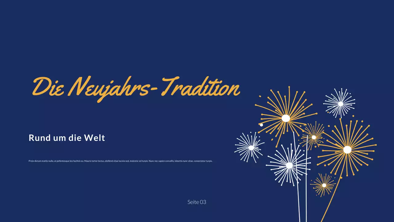 Navy Festliche Neujahrs-Rückblicks-Präsentation