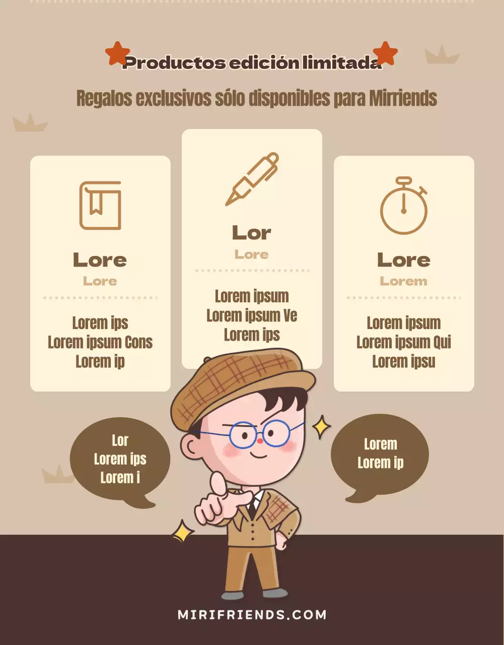 Lanzamiento de los simpáticos hinchas MyriFriends marrones y amarillos