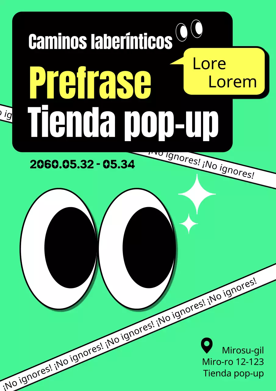 Año Nuevo Negro Kitschy Papelería Pop-up Store Promoción