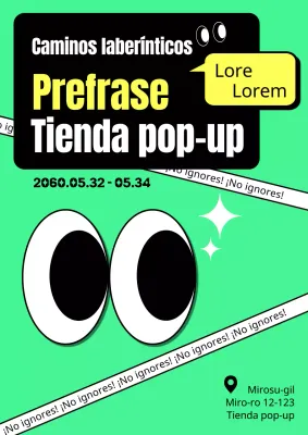 Año Nuevo Negro Kitschy Papelería Pop-up Store Promoción