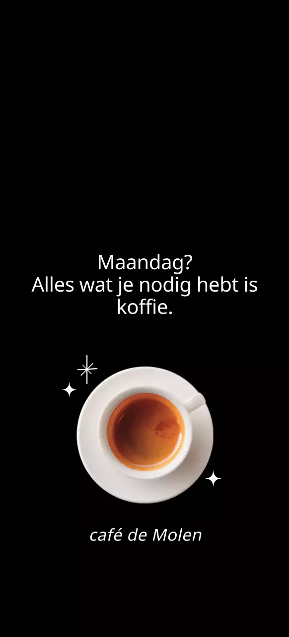 Sentimentele koffieafbeelding in oranje en wit