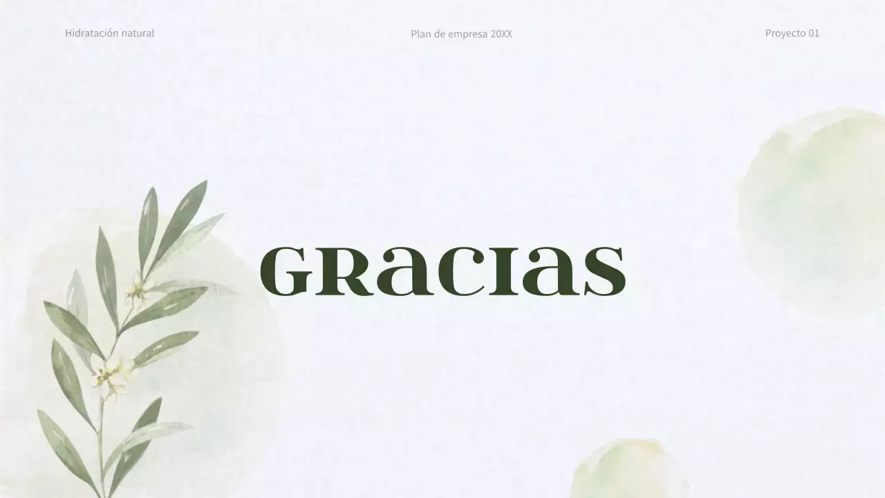 Plan de negocio para un concepto de dermocosmética verde oscuro